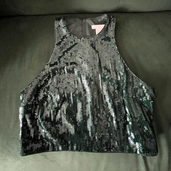 H&M Green Sequin Sleeveless Top - Picture 6 of 6